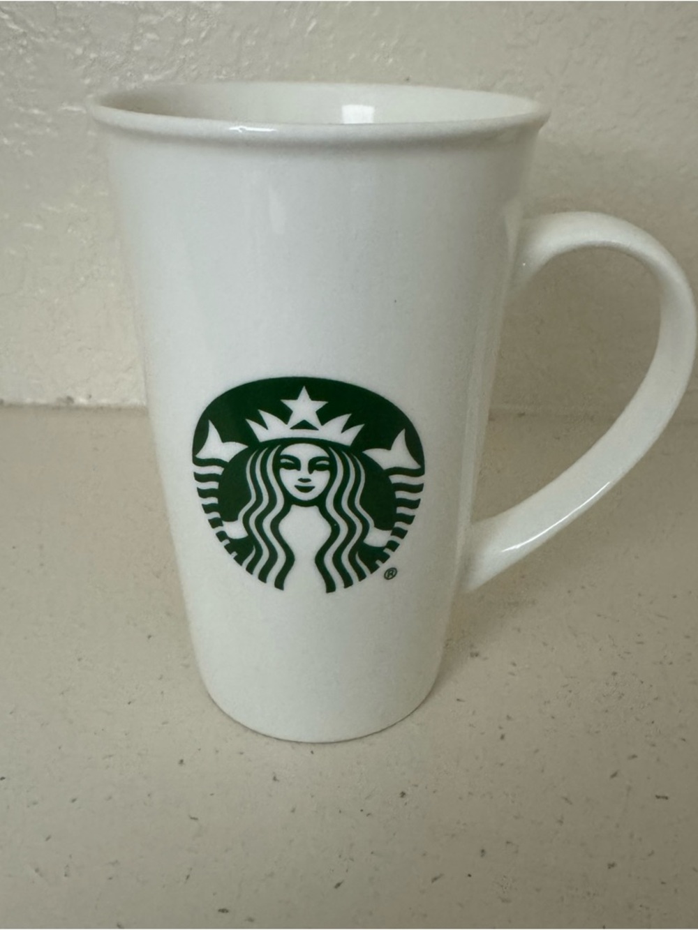 Starbucks White Ceramic Mug with Green ‎ Logo
